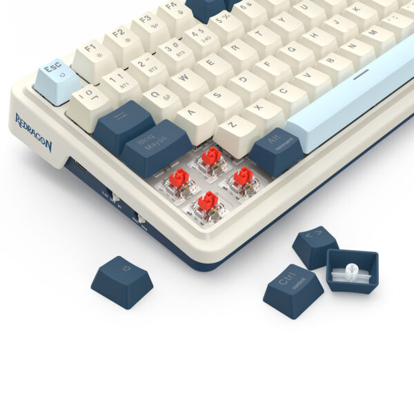 Redragon Teclado Mecánico EISA PRO K686WB 3 Modos BT/Wireless/Cable 99 Teclas Gasket Hot Swap ESP - Imagen 7