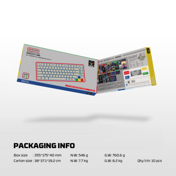 Fantech Teclado Mecánico MAXFIT AIR83 SNES Edition Switch Brown LOW PROFILE TRI-MODE BT/Wireless - Imagen 17