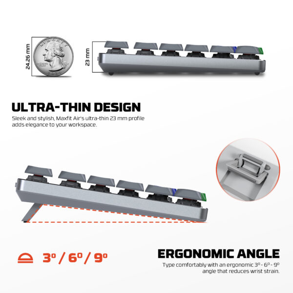 Fantech Teclado Mecánico MAXFIT AIR83 SNES Edition Switch Brown LOW PROFILE TRI-MODE BT/Wireless - Imagen 25