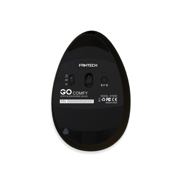 Fantech Mouse Inalámbrico W195R GO COMFY Grey Wireless USB Dongle/Bluetooth 1600 Dpi - Imagen 3