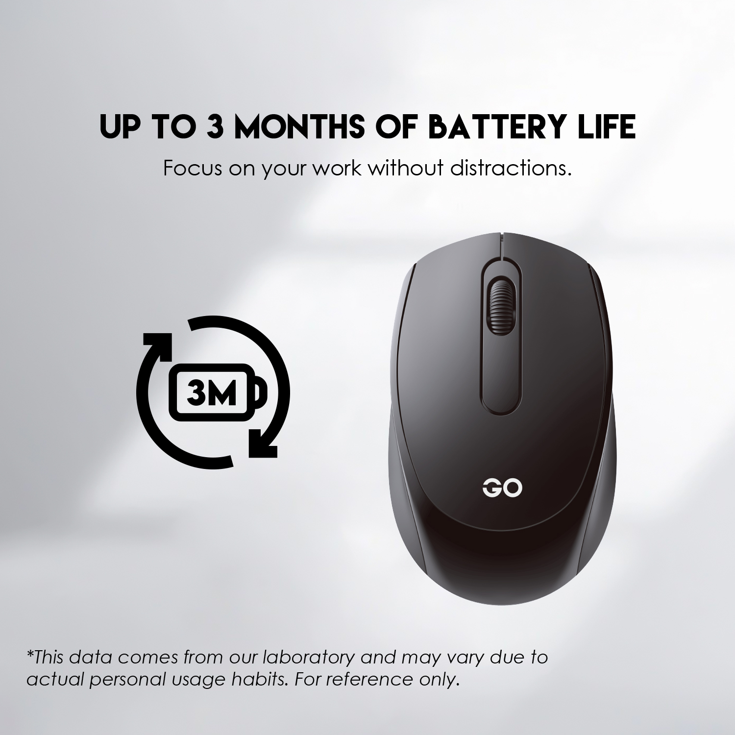 Mouse Fantech Mouse Inalámbrico W603 GO Black Wireless USB Dongle 1200 Dpi AA ETCHILE Fantech Mouse Inalámbrico W603 GO Black Wireless USB Dongle 1200 Dpi AA - Imagen 3