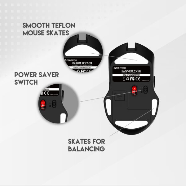 Fantech Mouse Gamer RAIGOR III WG12R Wireless BEIGE EDITION - Imagen 3