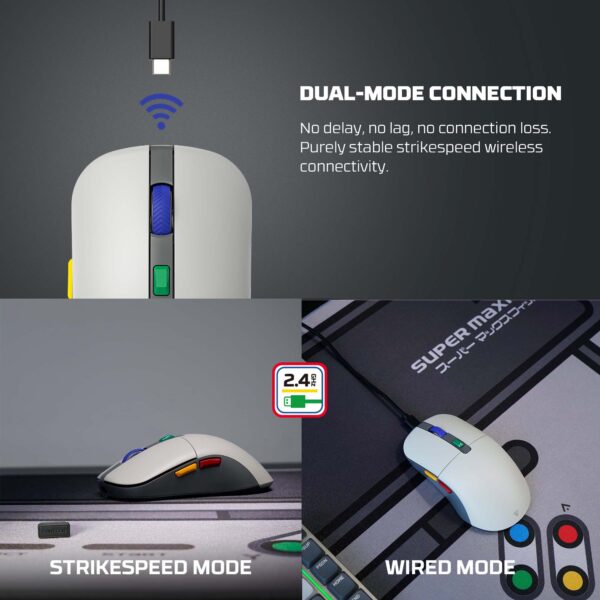 Fantech Mouse Inalámbrico KANATA S Supermaxfit SNES Edition Wireless Dual-Mode 2.4Ghz/Cable - Imagen 11