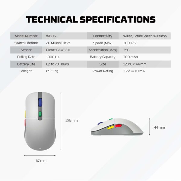 Fantech Mouse Inalámbrico KANATA S Supermaxfit SNES Edition Wireless Dual-Mode 2.4Ghz/Cable - Imagen 9