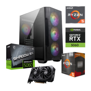 PC GAMER AMD RYZEN 5 5600GT NVIDIA GEFORCE RTX 5060 16GB RAM DDR4 3200 500GB M2 SSD 550W W11PRO