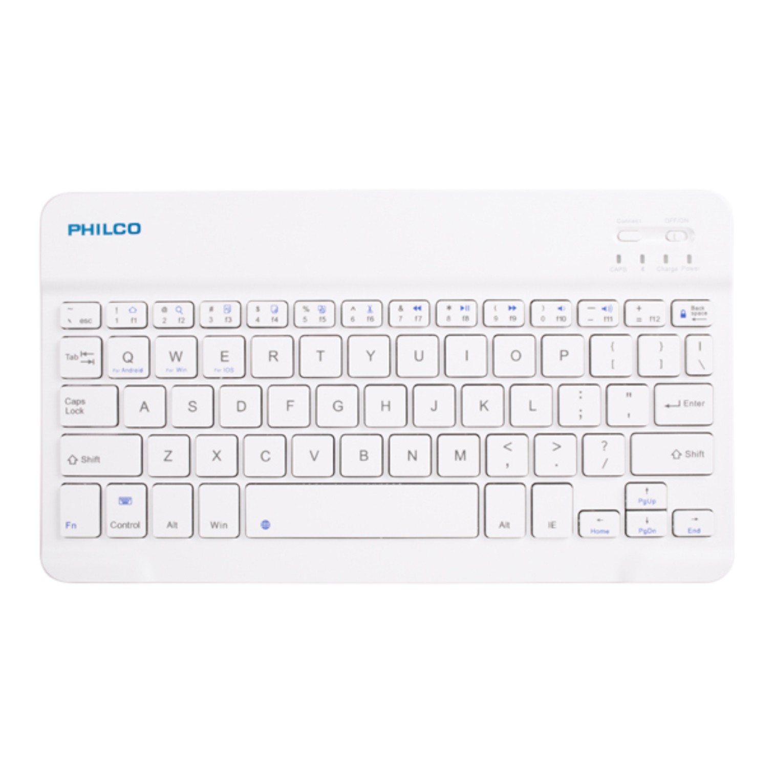 Accesorios Bluetooth Philco Teclado Inalámbrico SLIM Mini teclado Blanco B1001 Recargable 10 pulgadas ETCHILE Philco Teclado Inalámbrico SLIM Mini teclado Blanco B1001 Recargable 10 pulgadas