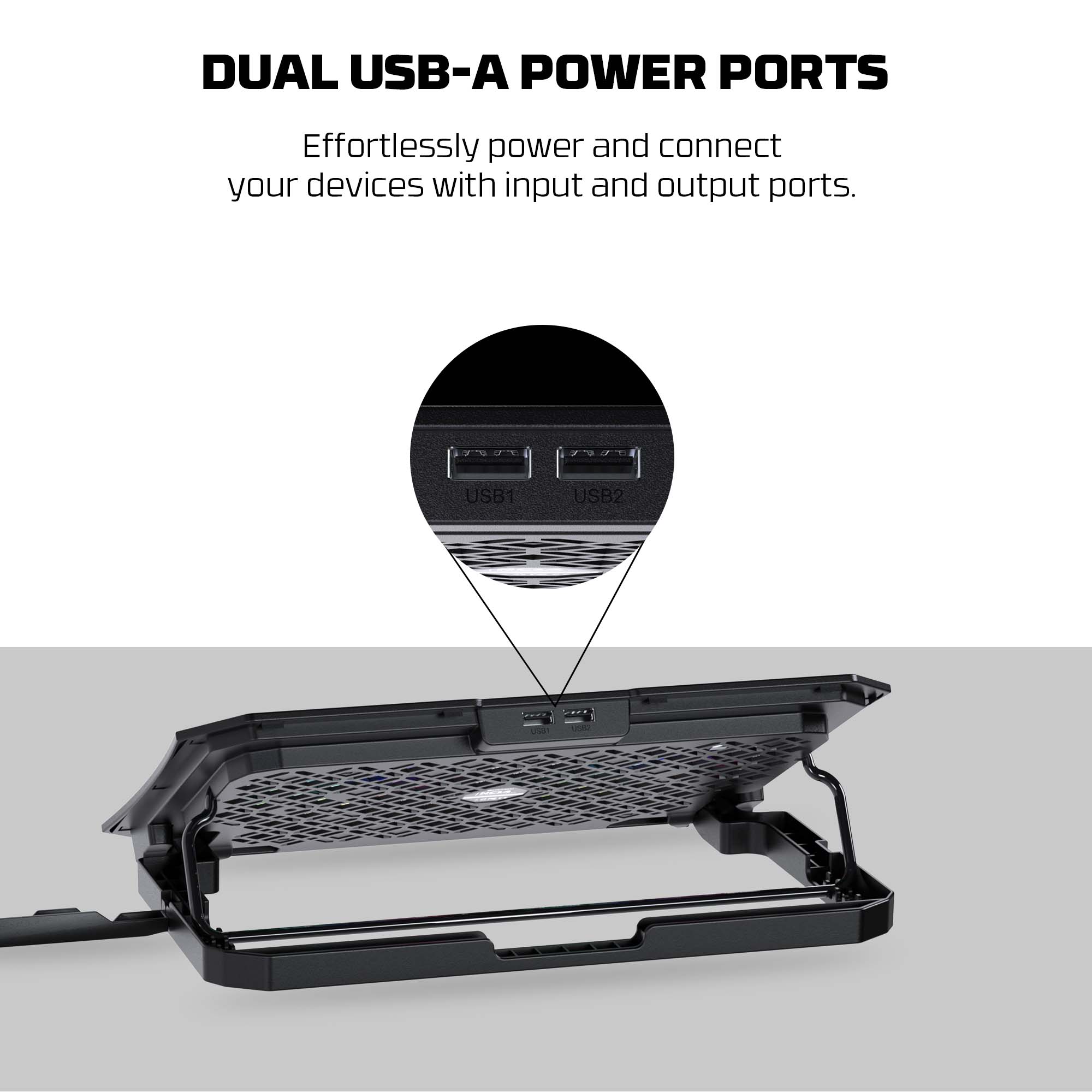 Bases y Coolers Fantech Base de Notebook Soporte NC14 Black RGB ETCHILE Fantech Base de Notebook Soporte NC14 Black RGB - Imagen 9