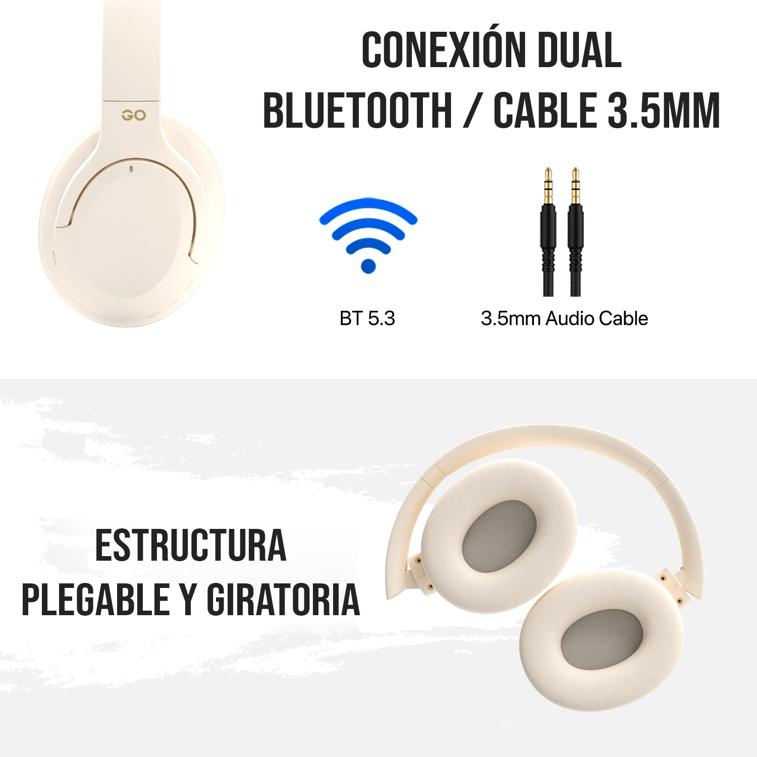 Productos Fantech Audífonos Inalámbricos Bluetooth WH05 GO VIBE Beige Edition ETCHILE Fantech Audífonos Inalámbricos Bluetooth WH05 GO VIBE Beige Edition - Imagen 9