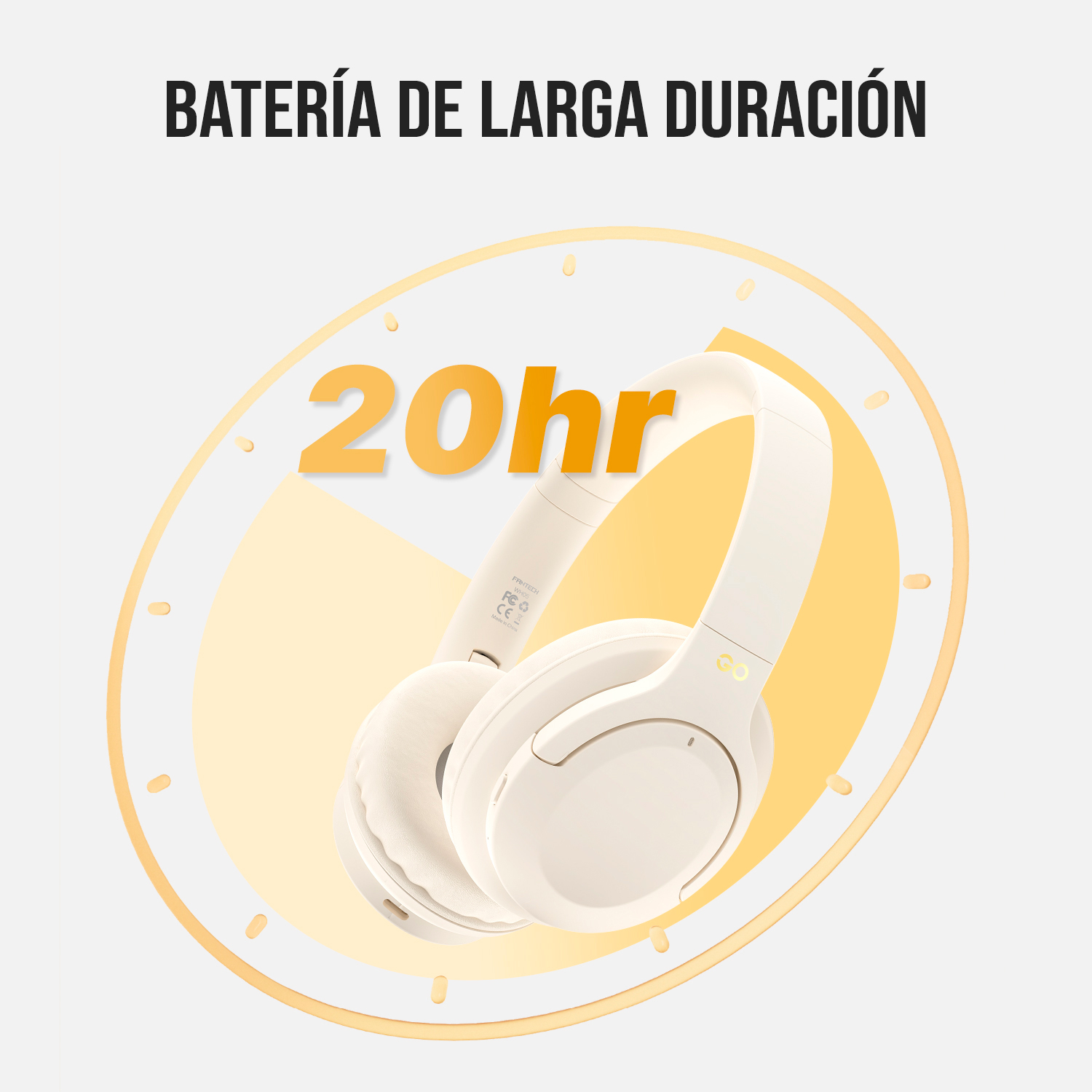 Productos Fantech Audífonos Inalámbricos Bluetooth WH05 GO VIBE Beige Edition ETCHILE Fantech Audífonos Inalámbricos Bluetooth WH05 GO VIBE Beige Edition - Imagen 6