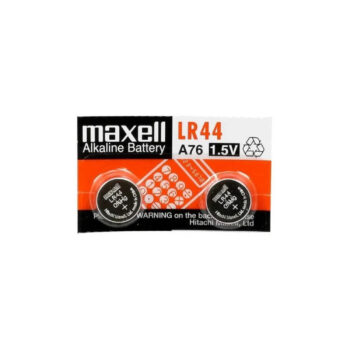 Maxell Pila Alcalina LR44 1.5v para Calculadora y Controles PACK 2 Pilas