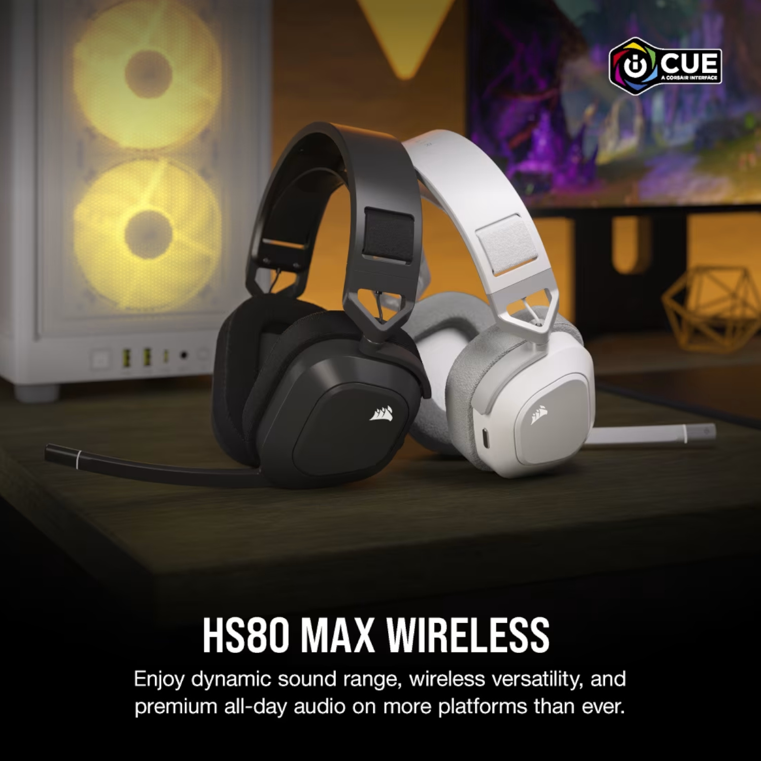 Audífonos Corsair Audífonos Gamer HS80 MAX Wireless Bluetooth PREMIUM RGB Gaming Headset Steel Gray Black ETCHILE Corsair Audífonos Gamer HS80 MAX Wireless Bluetooth PREMIUM RGB Gaming Headset Steel Gray Black - Imagen 6