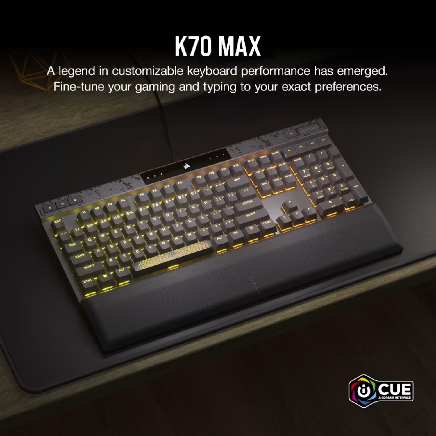 OFERTAS GAMER Corsair Teclado Magnético-Mecánico K70 MAX RGB – Switchs CORSAIR MGX ajustables – Gris Acero (ENG) ETCHILE Corsair Teclado Magnético-Mecánico K70 MAX RGB - Switchs CORSAIR MGX ajustables - Gris Acero (ENG) - Imagen 2