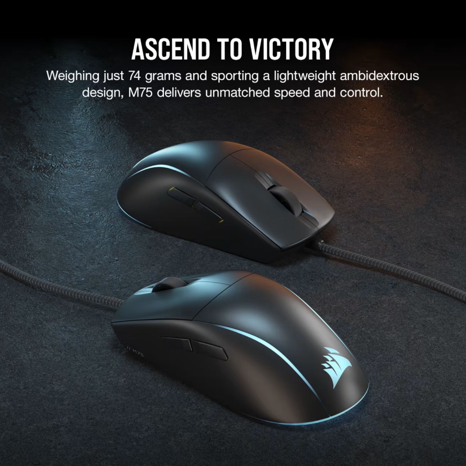 Mouse Corsair Mouse Gamer M75 Lightweight RGB Gaming Mouse 74g FPS Play 26000 DPI 8K ETCHILE Corsair Mouse Gamer M75 Lightweight RGB Gaming Mouse 74g FPS Play 26000 DPI 8K - Imagen 6
