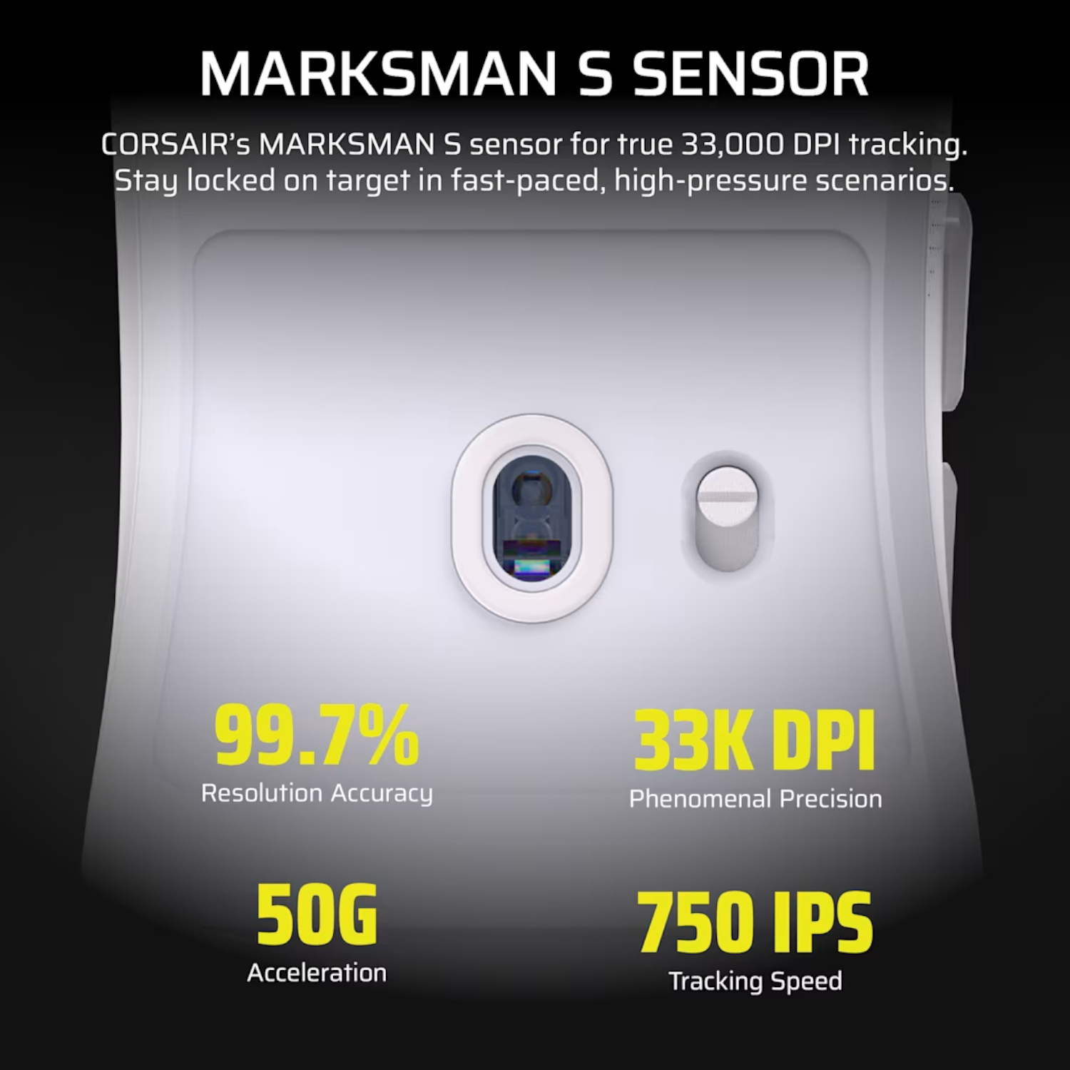 Mouse Corsair Mouse Gamer SABRE v2 PRO ULTRALIGHT WIRELESS WHITE ETCHILE Corsair Mouse Gamer SABRE v2 PRO ULTRALIGHT WIRELESS WHITE - Imagen 7