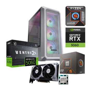 PC GAMER AMD RYZEN 5 8400F GPU RTX 5060 16GB RAM DDR5 500GB SSD M2 WIFI6 y BT AX3000 550W W11 PRO