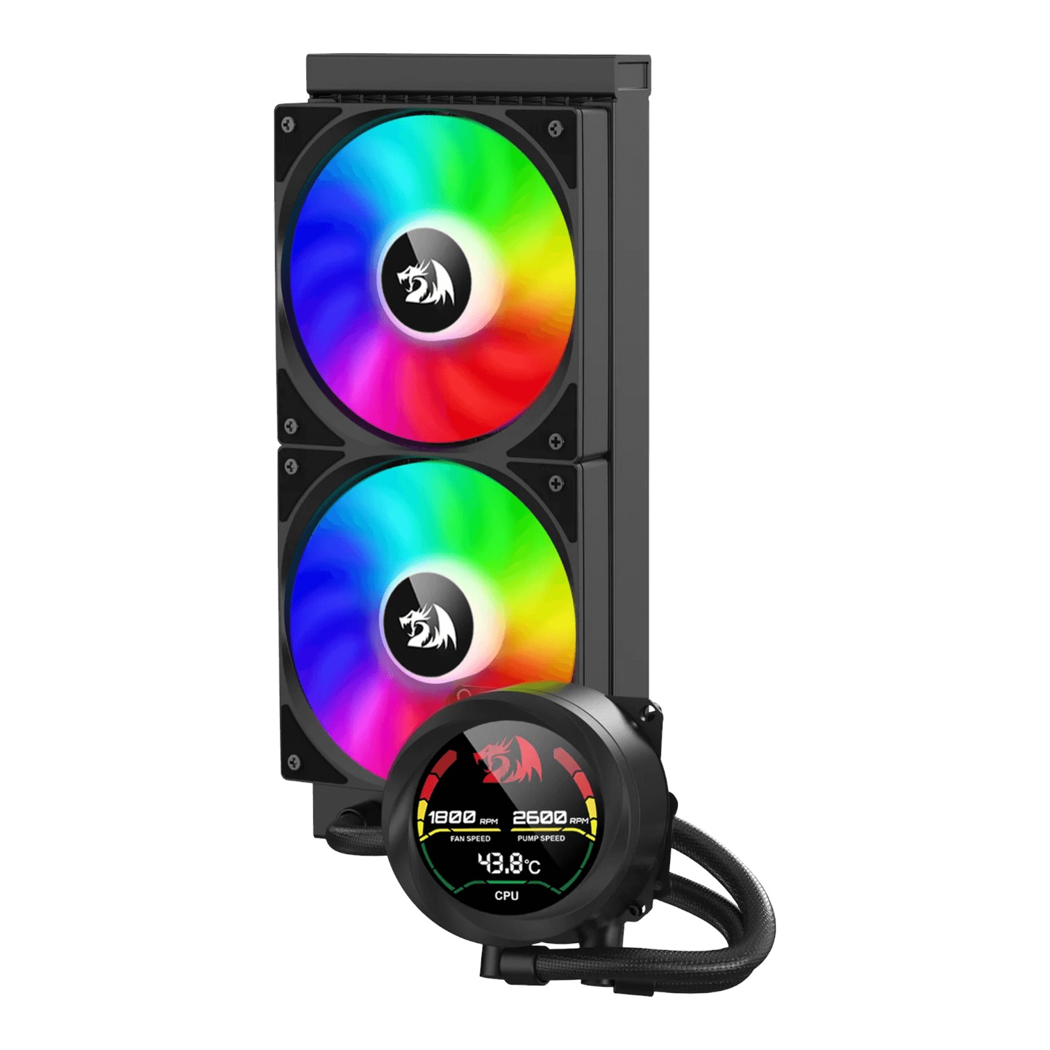 Redragon Water Cooling CPU CCW-1019 AIO 240mm ARGB Pantalla Intel y AMD Compatible