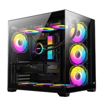 Fantech Gabinete LUMINA Panorámico CG85 BK BLACK