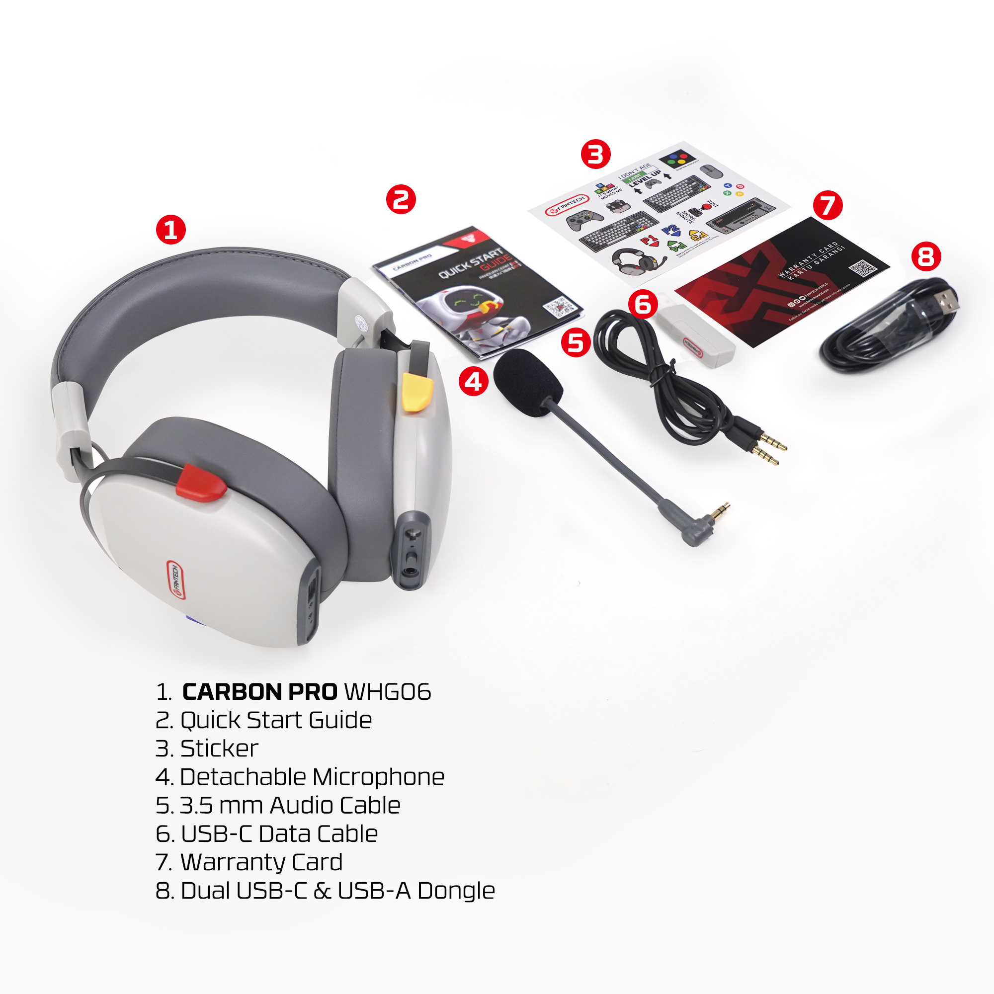 Audífonos Fantech Audífonos Gamer WHG06 Inalámbricos Carbon PRO SNES Edition Supermaxfit Grey ETCHILE Fantech Audífonos Gamer WHG06 Inalámbricos Carbon PRO SNES Edition Supermaxfit Grey - Imagen 5