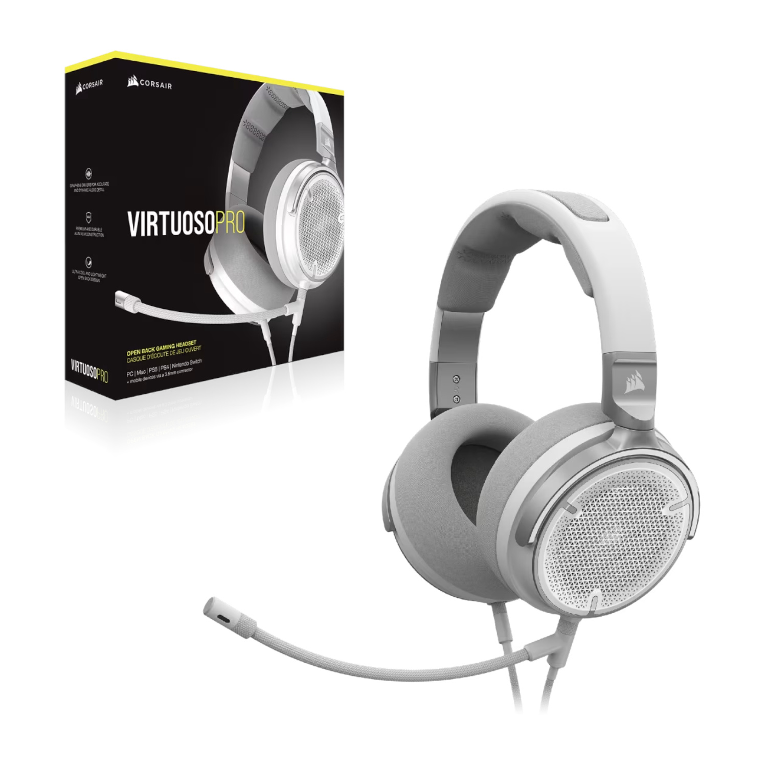 Audífonos Corsair Audífonos Gamer VIRTUOSO PRO Open Back Streaming/Gaming Headset White ETCHILE Corsair Audífonos Gamer VIRTUOSO PRO Open Back Streaming/Gaming Headset White - Imagen 8