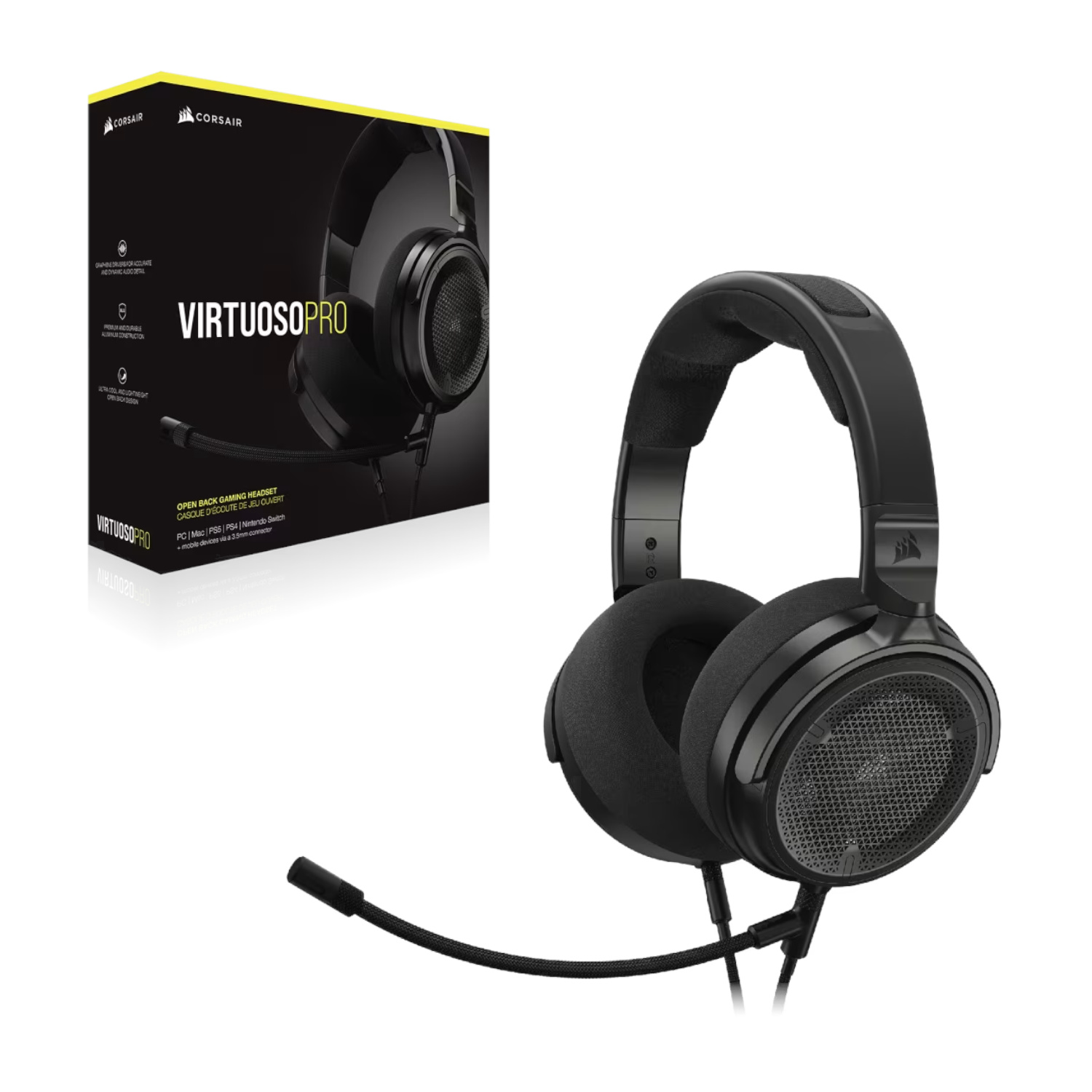 Audífonos Corsair Audífonos Gamer VIRTUOSO PRO Open Back Streaming/Gaming Headset Carbon ETCHILE Corsair Audífonos Gamer VIRTUOSO PRO Open Back Streaming/Gaming Headset Carbon - Imagen 6