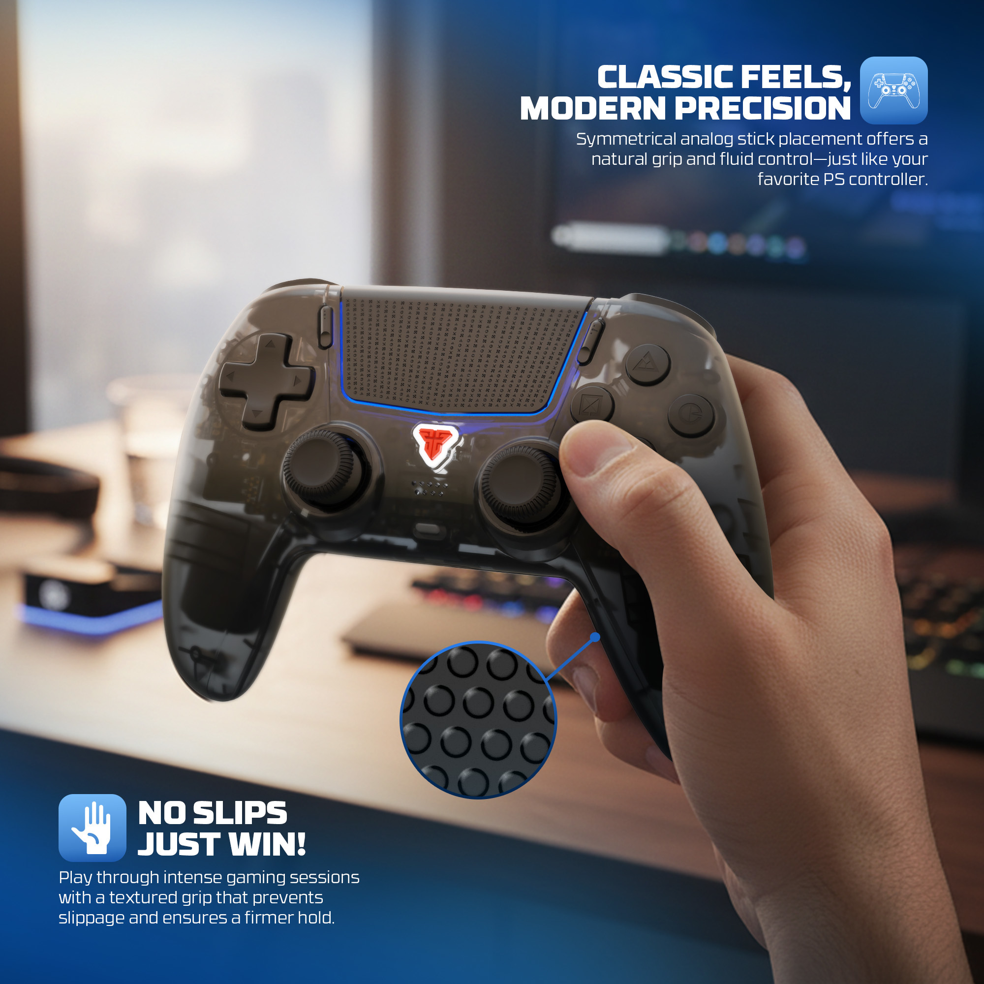 Controles y Game Pads Fantech Control Inalámbrico GAMEPAD WGP16D NOVA II Black PS5 Nativo ETCHILE Fantech Control Inalámbrico GAMEPAD WGP16D NOVA II Black PS5 Nativo - Imagen 14