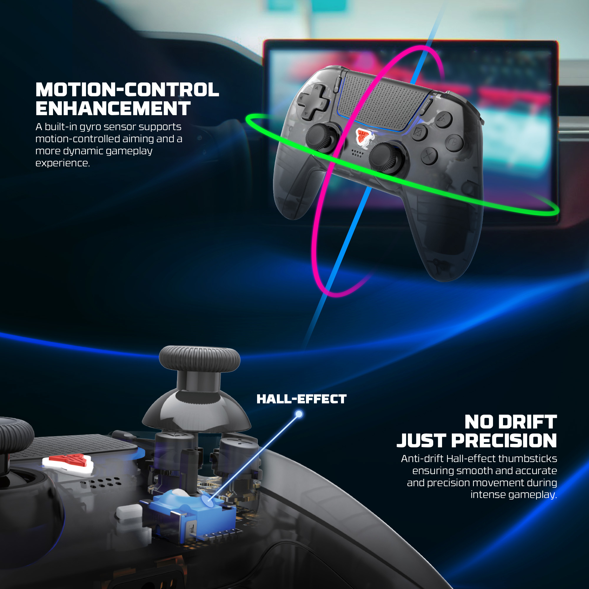 Controles y Game Pads Fantech Control Inalámbrico GAMEPAD WGP16D NOVA II Black PS5 Nativo ETCHILE Fantech Control Inalámbrico GAMEPAD WGP16D NOVA II Black PS5 Nativo - Imagen 17