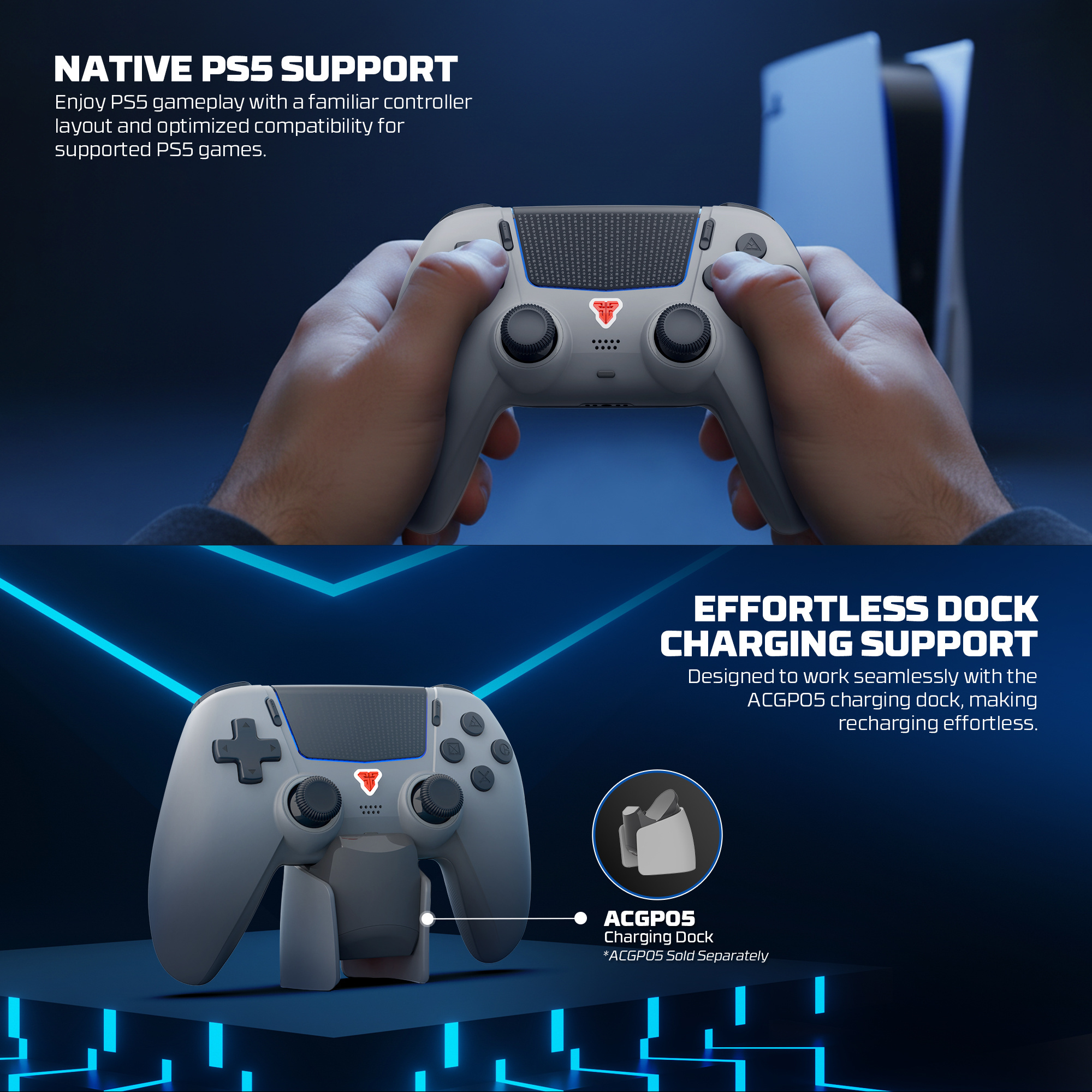 Controles y Game Pads Fantech Control Inalámbrico GAMEPAD WGP16D NOVA II Gray PS5 Nativo ETCHILE Fantech Control Inalámbrico GAMEPAD WGP16D NOVA II Gray PS5 Nativo - Imagen 16