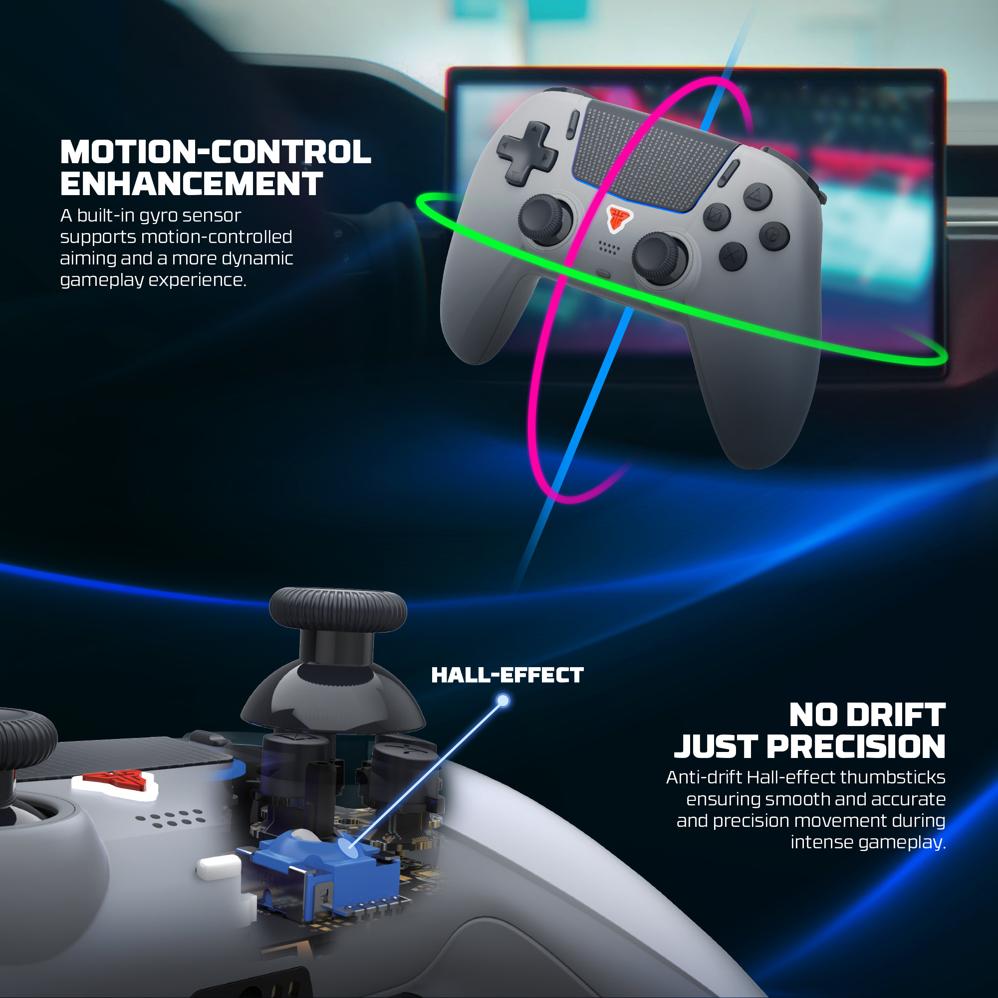 Controles y Game Pads Fantech Control Inalámbrico GAMEPAD WGP16D NOVA II Gray PS5 Nativo ETCHILE Fantech Control Inalámbrico GAMEPAD WGP16D NOVA II Gray PS5 Nativo - Imagen 14