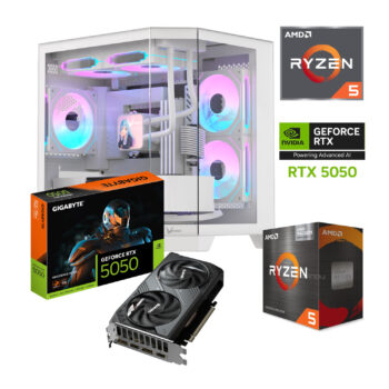 PC GAMER AMD RYZEN 5 5500 GPU RTX 5050 16GB RAM DDR4 480GB SSD M2 550W W11 PRO