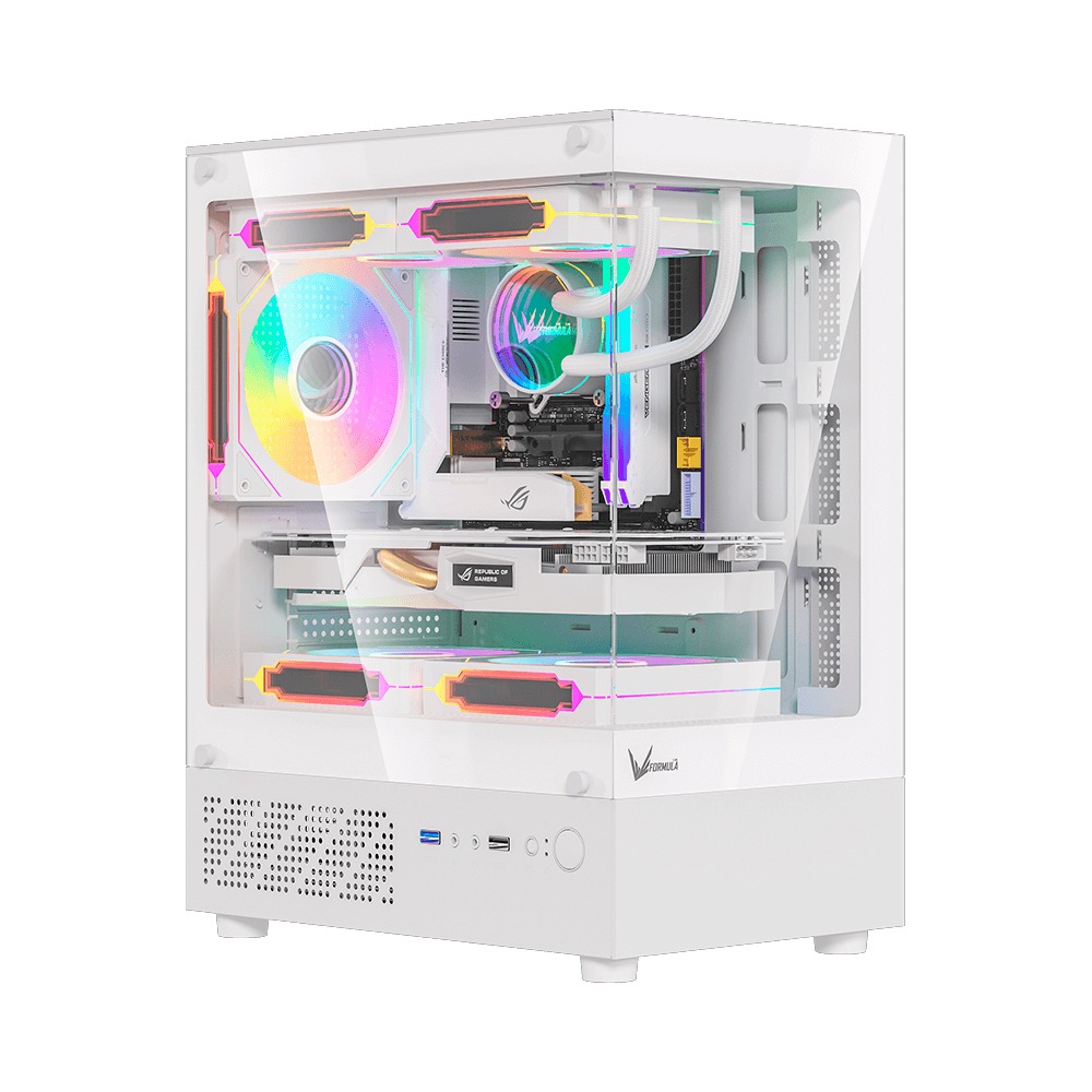 Formula Gabinete CRYSTAL Z1CM PLUS WHITE AR 3 Fans