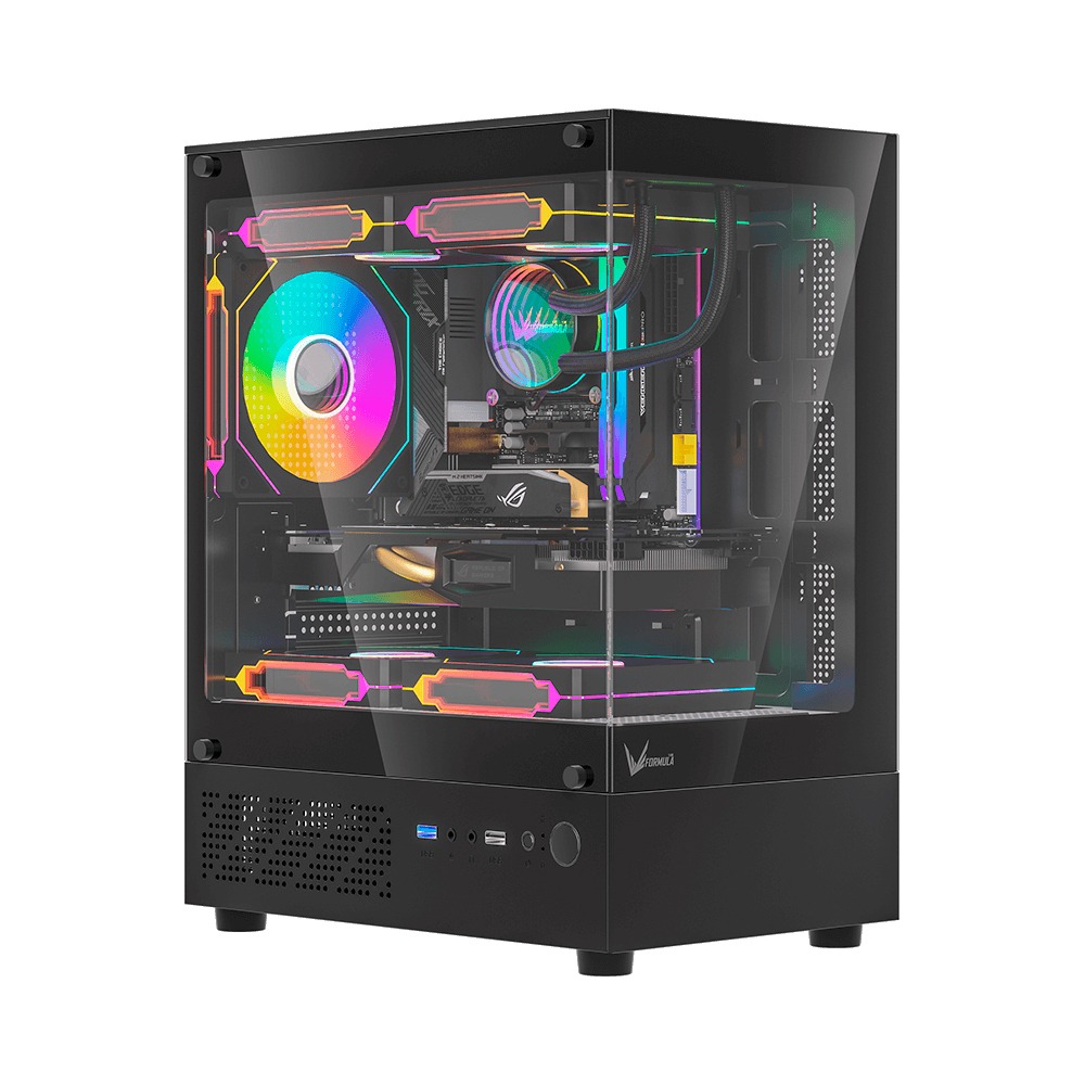 Formula Gabinete CRYSTAL Z1CM PLUS BLACK AR 3 Fans