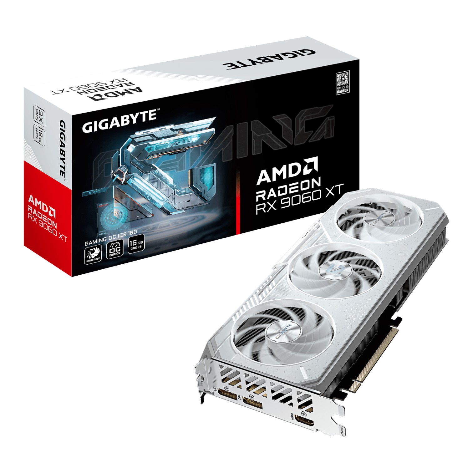 AMD ATI RADEON Gigabyte Tarjeta de Video GPU AMD RADEON RX 9060 XT GAMING OC ICE 16G ETCHILE Gigabyte Tarjeta de Video GPU AMD RADEON RX 9060 XT GAMING OC ICE 16G