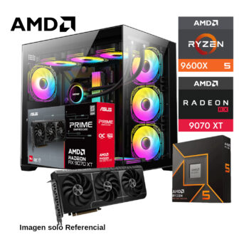 PC GAMER AMD RYZEN 5 9600X GPU RADEON RX 9070 XT 32GB RAM DDR5 1TB SSD M2 650W W11 PRO
