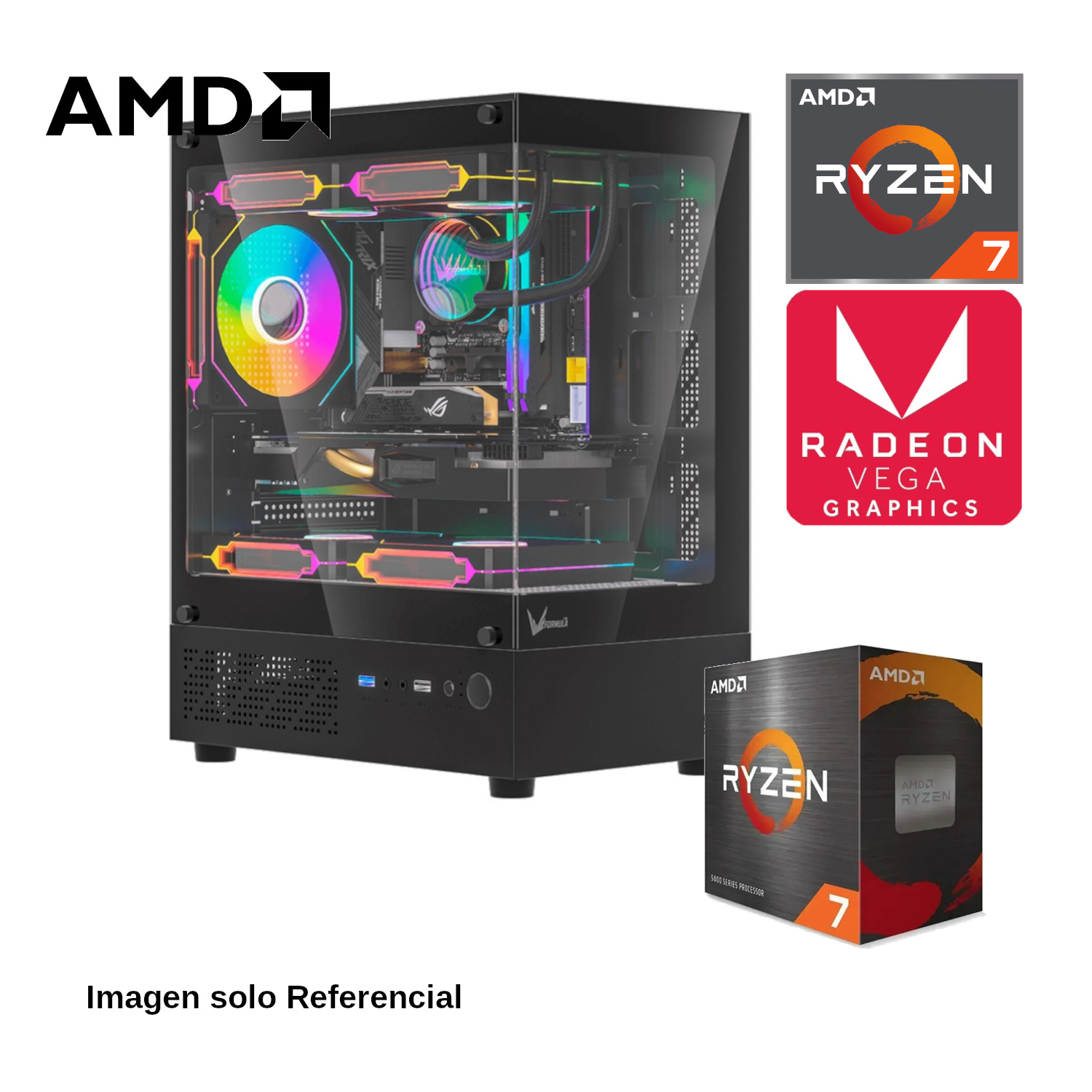 PC GAMER AMD RYZEN 7 5700G 16GB RAM DDR4 480GB M2 NVMe W11