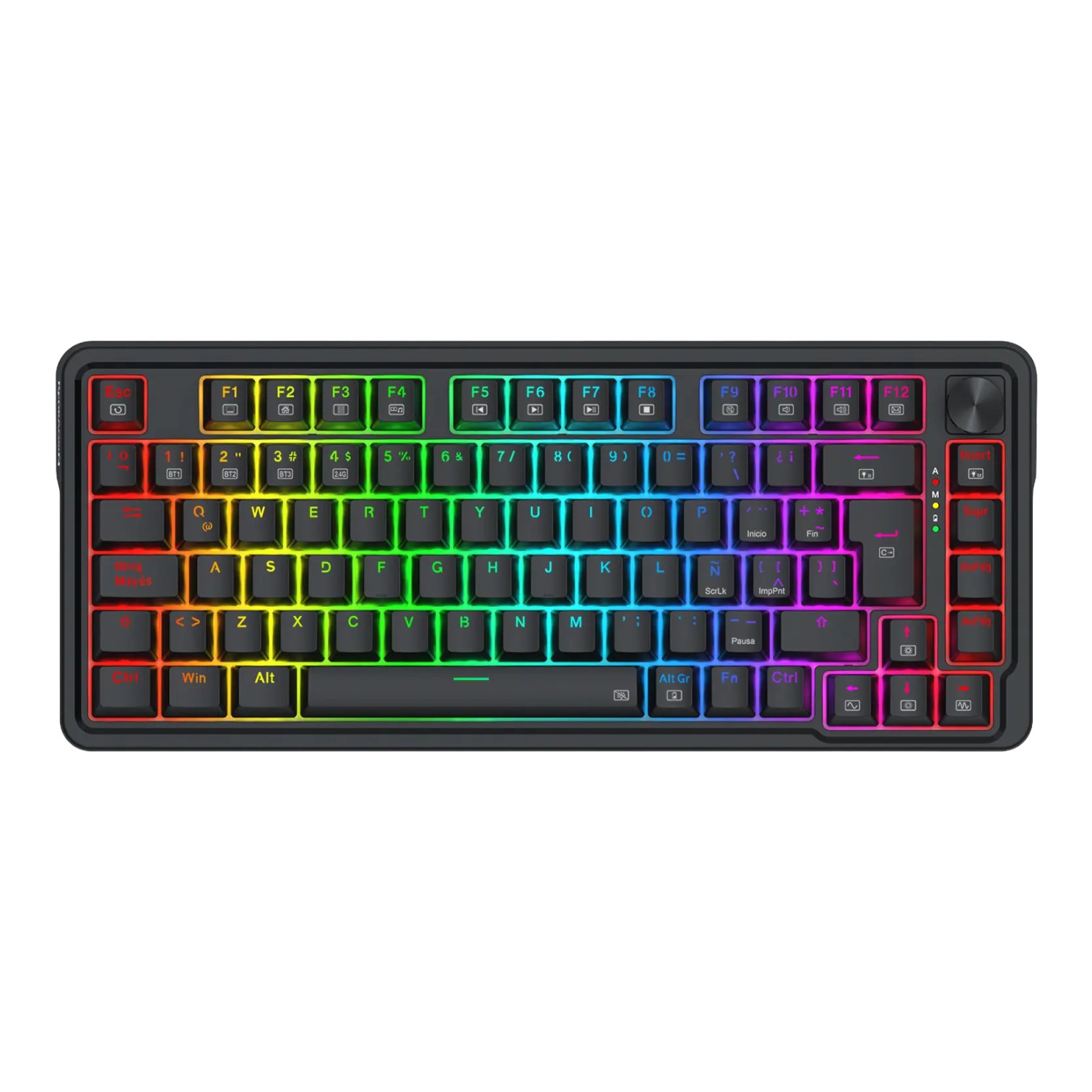 Redragon Teclado Mecánico UCAL PRO K673RGB-PRO SP BLACK Layout Español RED SWITCH BT/Wireless/Cable