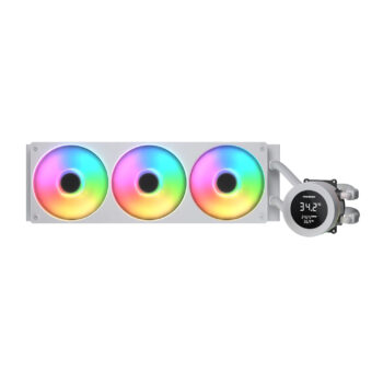Cougar Water Cooling Refrigeración Líquida POSEIDON VISTEK ARGB 360 WHITE Intel/AMD LED Screen