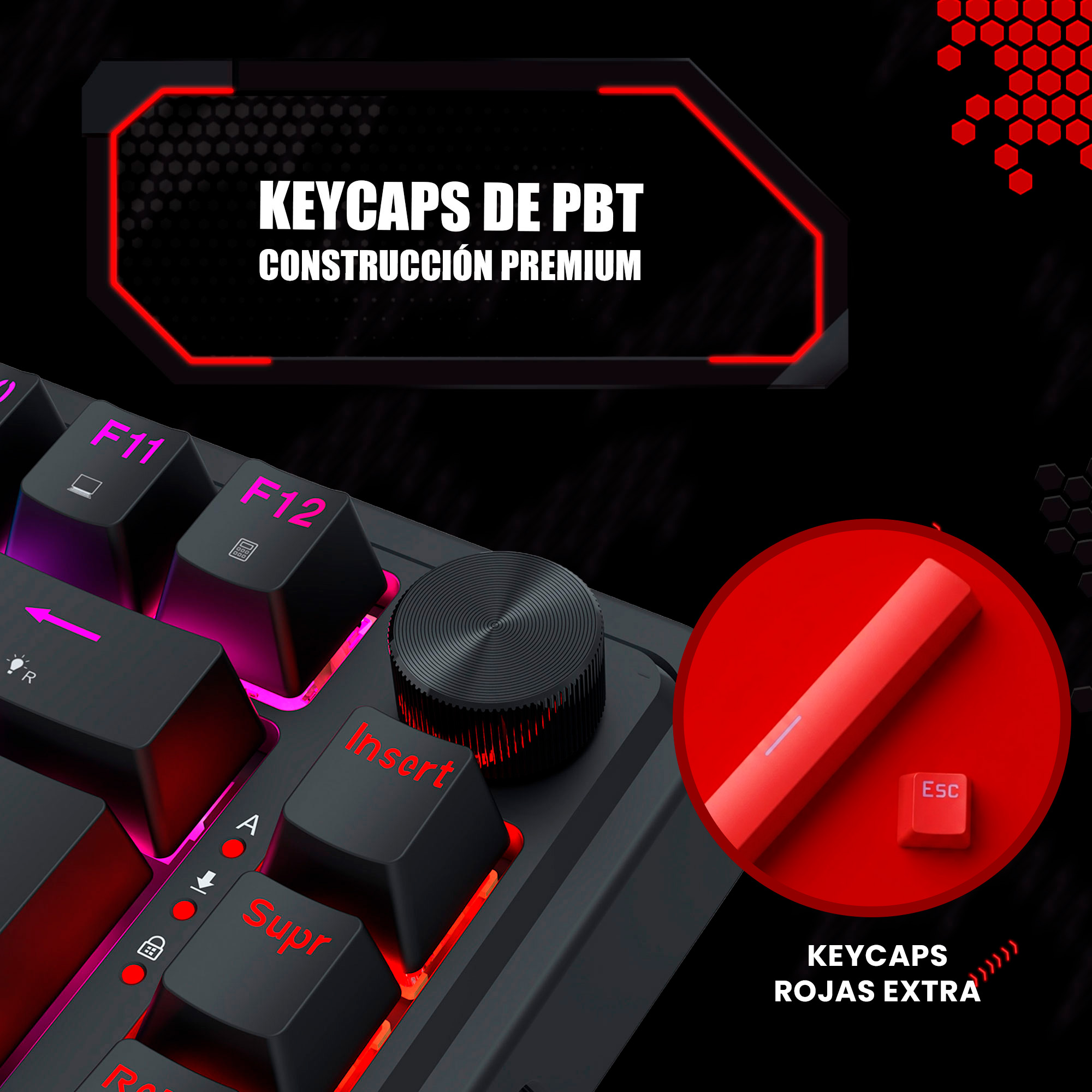 OFERTAS GAMER Redragon Teclado Magnético UCAL K673RGB-M BLACK Español Wired Magnetic ULTRAMAG EPIC Switch ETCHILE Redragon Teclado Magnético UCAL K673RGB-M BLACK Español Wired Magnetic ULTRAMAG EPIC Switch - Imagen 6