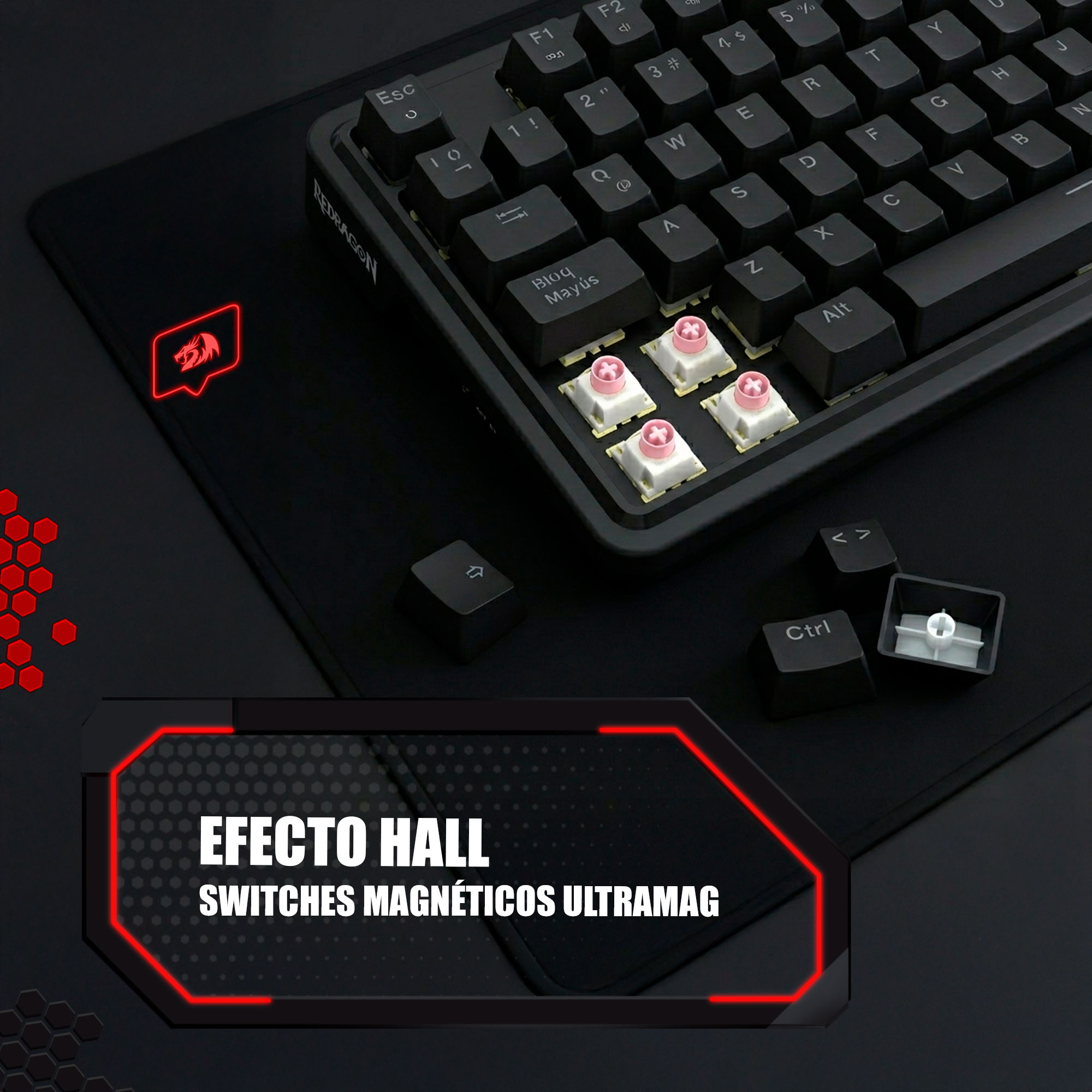 OFERTAS GAMER Redragon Teclado Magnético UCAL K673RGB-M BLACK Español Wired Magnetic ULTRAMAG EPIC Switch ETCHILE Redragon Teclado Magnético UCAL K673RGB-M BLACK Español Wired Magnetic ULTRAMAG EPIC Switch - Imagen 5