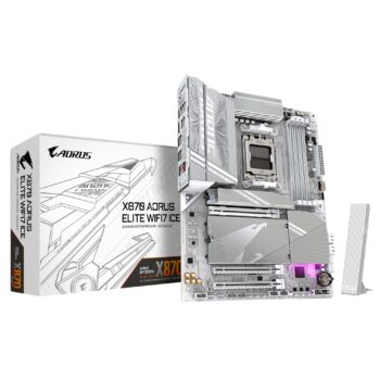 AORUS Placa Madre X870 ELITE WIFI 7 ICE Bluetooth PCIE 5.0 2.5GbE LAN ATX RYZEN Series AM5