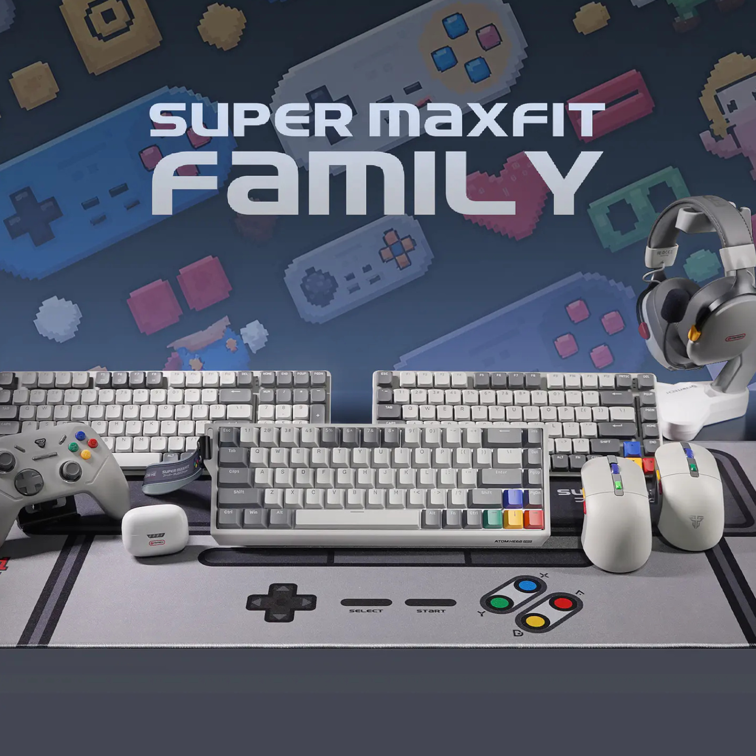 Periféricos Fantech Teclado Magético Inalámbrico MK922 ATOM HE68 PRO SuperMaxfit SW Emerald SNES ED BT/Wireless ETCHILE Fantech Teclado Magético Inalámbrico MK922 ATOM HE68 PRO SuperMaxfit SW Emerald SNES ED BT/Wireless - Imagen 12
