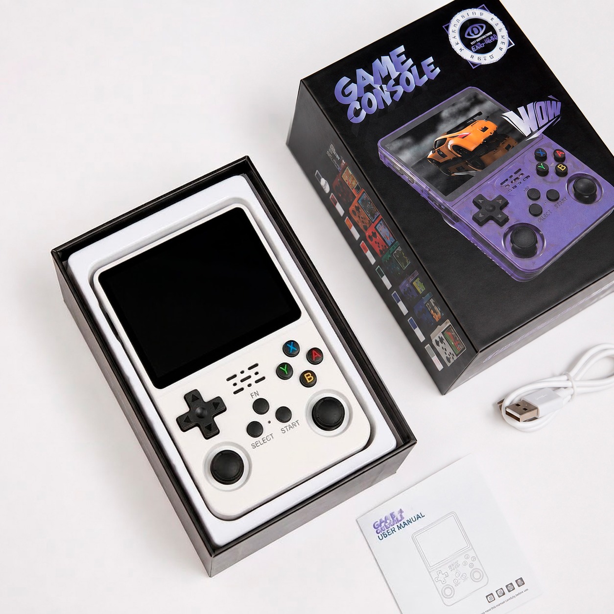 Consolas y VR Game Console Consola Portátil Multiplataforma R36S 64GB 64bits NEO-GEO/NINTENDO/PSP/PSX/ARCADE WHITE ETCHILE Game Console Consola Portátil Multiplataforma R36S 64GB 64bits NEO-GEO/NINTENDO/PSP/PSX/ARCADE WHITE - Imagen 2
