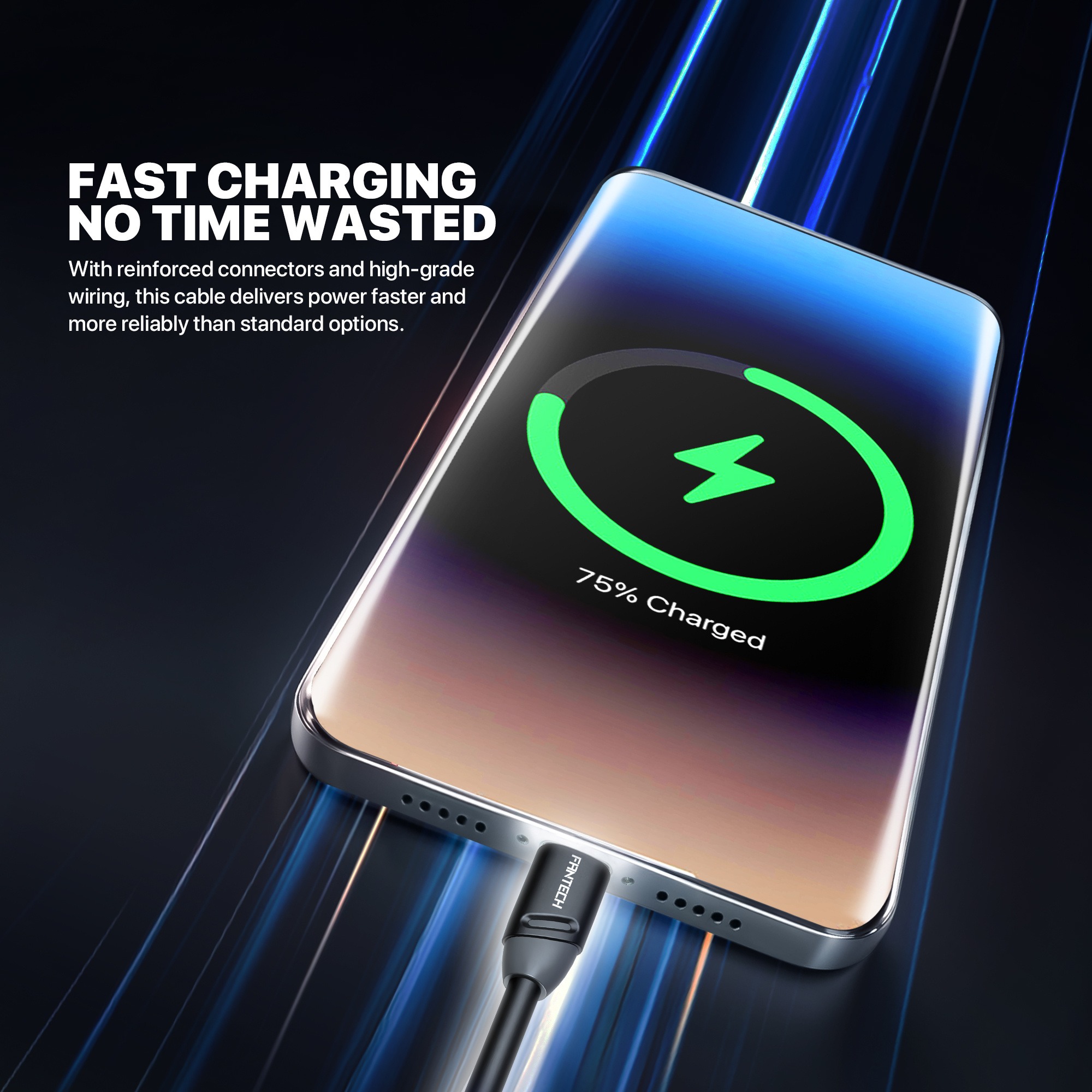 Cables USB Fantech Cable USB A a USB C VibeLINK Smart Life VL2AC 1mt 3A ETCHILE Fantech Cable USB A a USB C VibeLINK Smart Life VL2AC 1mt 3A - Imagen 12