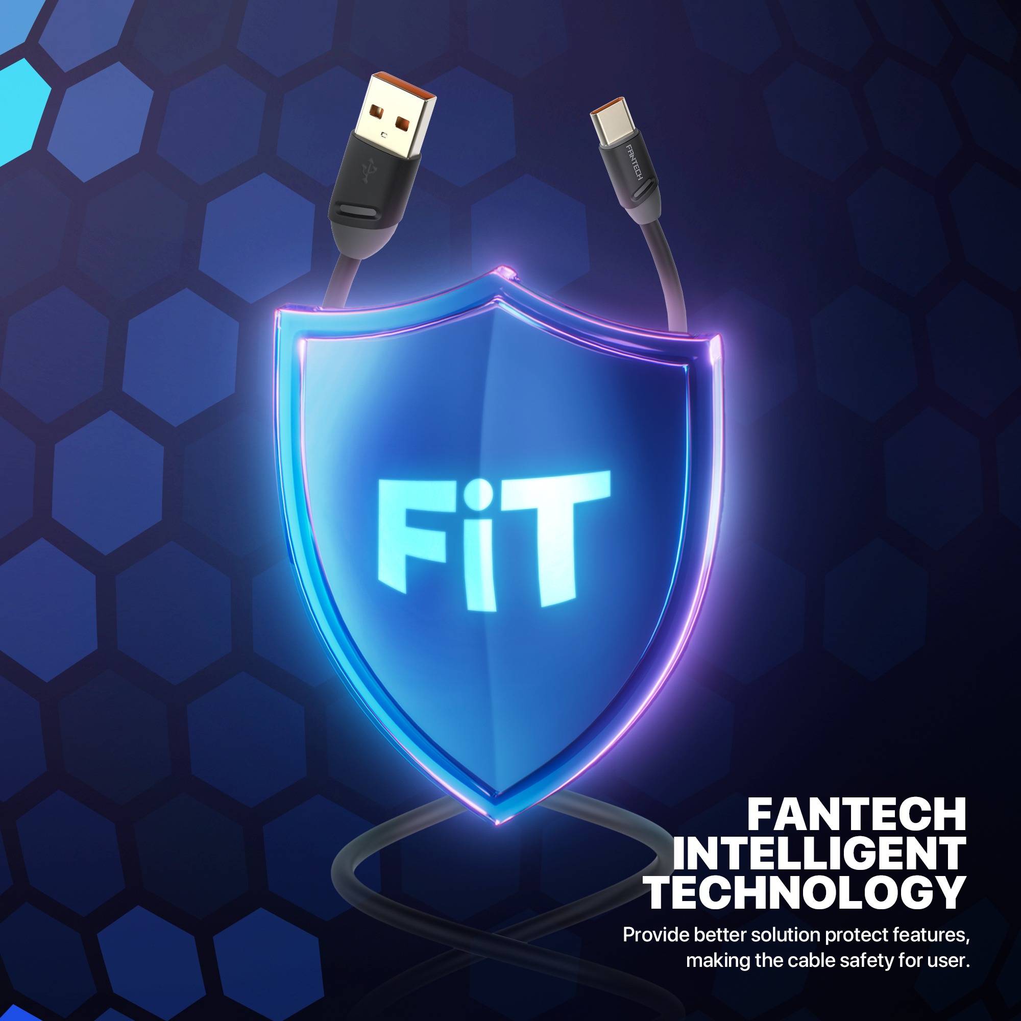 Cables USB Fantech Cable USB A a USB C VibeLINK Smart Life VL2AC 1mt 3A ETCHILE Fantech Cable USB A a USB C VibeLINK Smart Life VL2AC 1mt 3A - Imagen 8