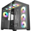 Fantech Gabinete Lumina X CG85X BLACK 6 Fans Panoramic View
