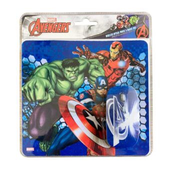 MARVEL KIT Mouse Óptico Inalámbrico y Mousepad Diseño Avengers 1