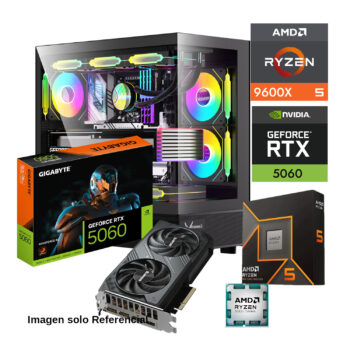 PC GAMER AMD RYZEN 5 9600X GPU RADEON RTX 5060 32GB RAM DDR5 1TB SSD M2 650W W11 PRO