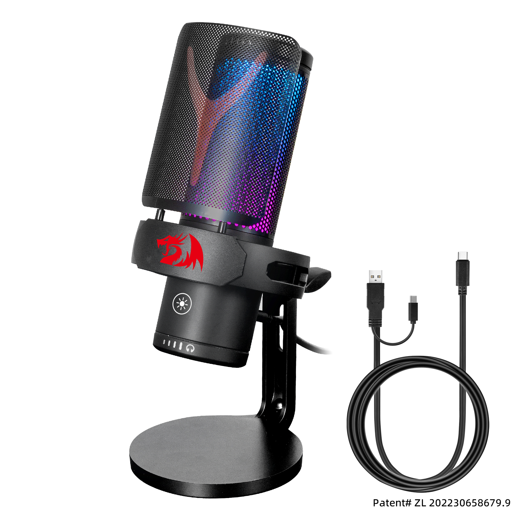 Redragon Micrófono Condensador FENRIS GM301 USB Anti-Vibration Mount PC/PS4/PS5/MAC
