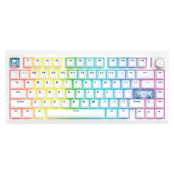 Fantech Teclado Mecánico Inalámbrico MK921 MAXFIT8 White Switch White 3 Modos Conexión