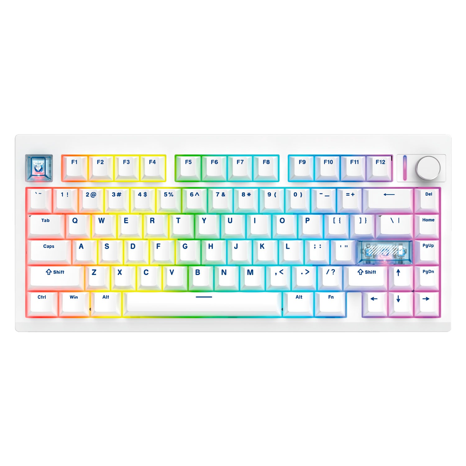 Fantech Teclado Mecánico Inalámbrico MK921 MAXFIT8 White Switch White 3 Modos Conexión