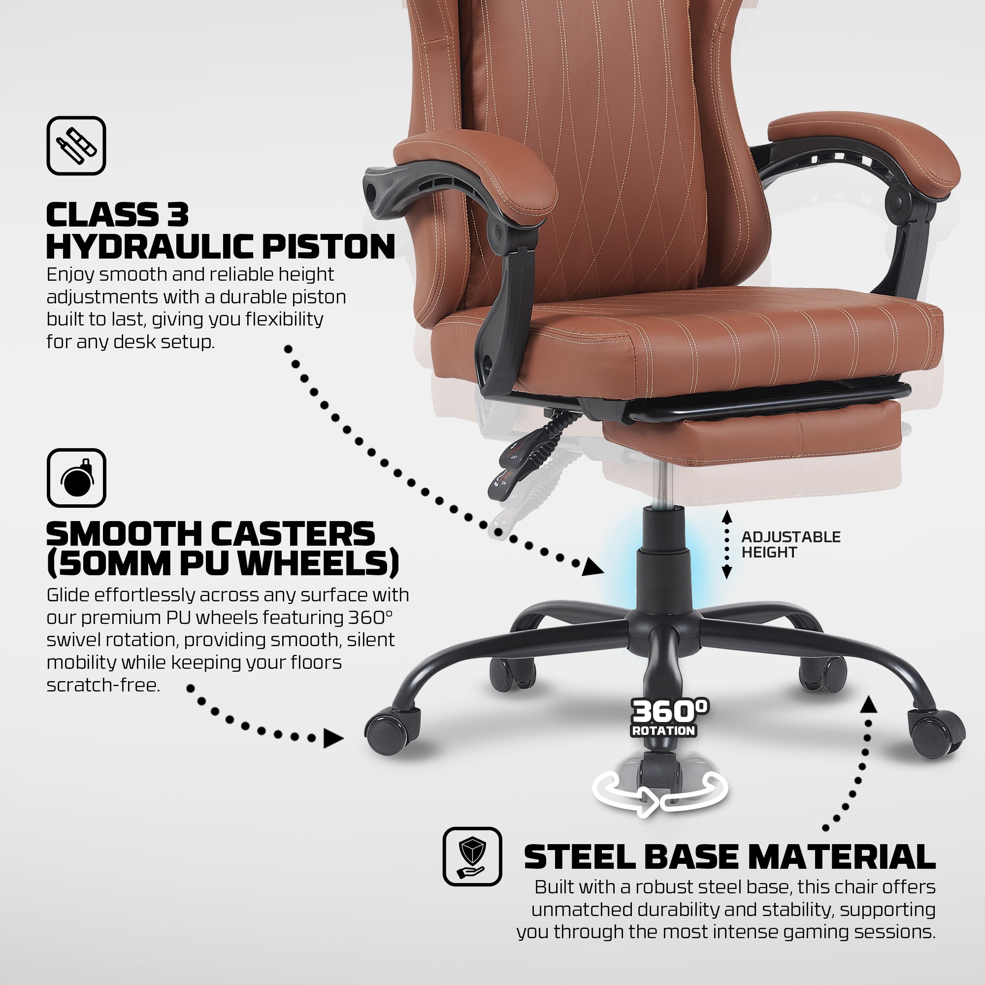 OFERTAS GAMER Fantech Silla Gamer GC193 BLUE ETCHILE Fantech Silla Gamer GC193 BLUE - Imagen 14